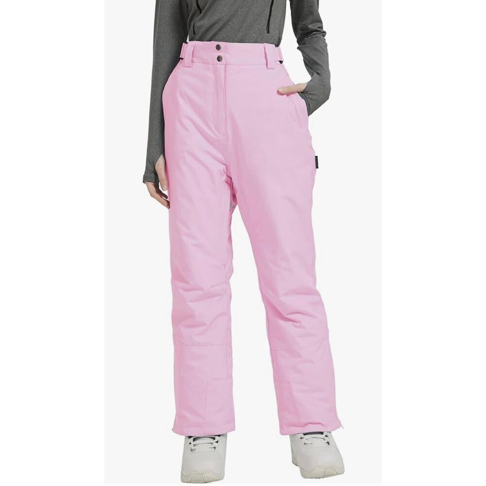 Montflix Women's Slim Fit Snow Pants Waterproof Insulated for Winter Outdoor M